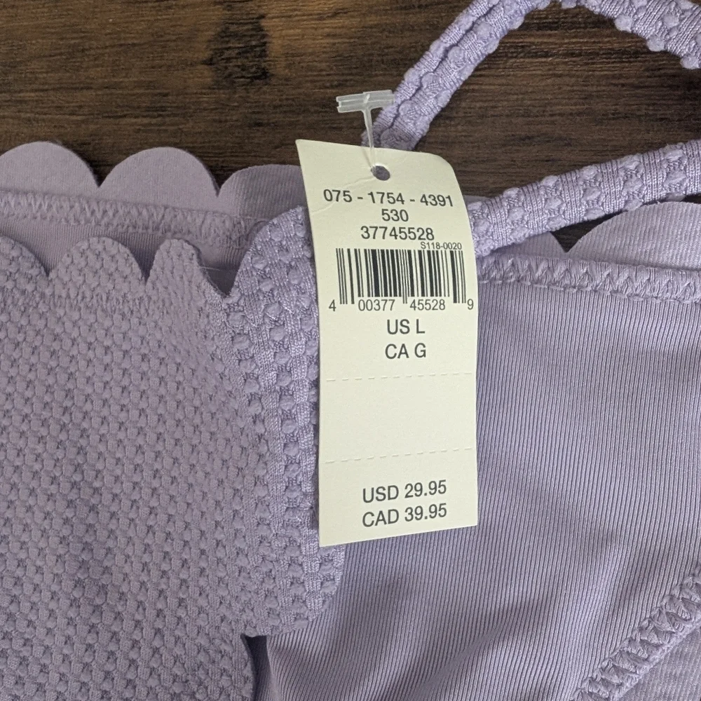 Lavender Scalloped Bikini Bottom